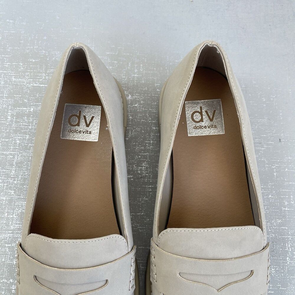 DV Dolce Vita Chunky Lug Sole Platform Loafers Sz 8.5 Comfort Preppy Shoes - Picture 4 of 13